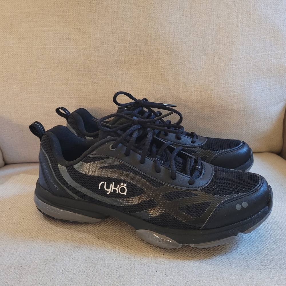 Ryka Black and Gray Athletic Shoes